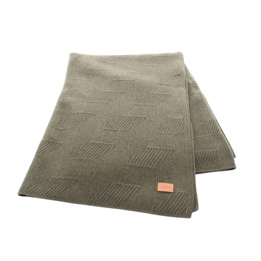 HERMES Sherwood Blanket Wrap goods wool Green Used unisex