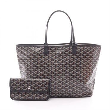 GOYARD Saint Louis PM Tote shoulder Bag canvas leather Black Multicolor Used