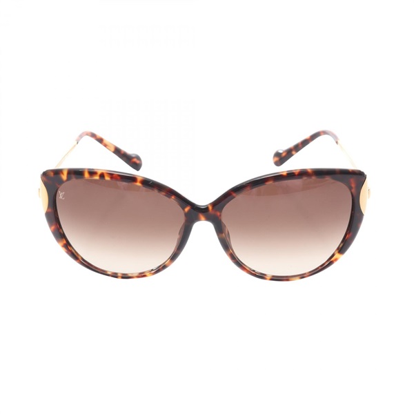 LOUIS VUITTON Garance cat eye shape sunglasses Z0756E Plastic Metal Brown Used