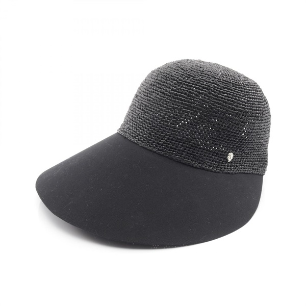 HELEN KAMINSKI BLAISE Hats cap Raffia cotton Black Used Women