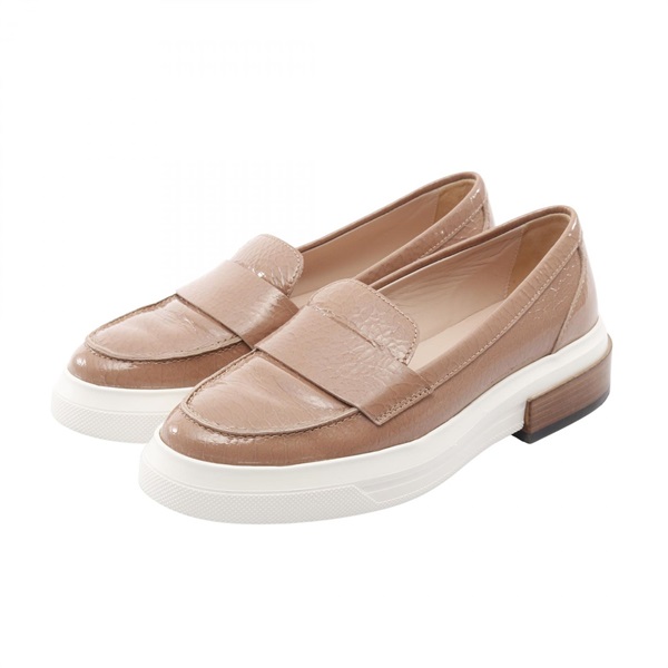 TOD'S Loafers Flats XXW92B0Y41ZVNO Patent Leather Brown #36 Used Women