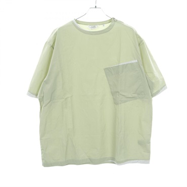 HERMES pullover T-shirt short sleeve tops cotton Green Used mens #17/43