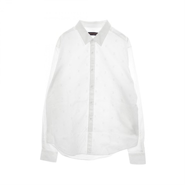 LOUIS VUITTON LV Blazon Shirt long sleeve tops cotton White Used mens size 4L