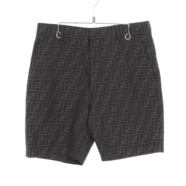 FENDI Zucca Half Pants shorts trouser polyester cotton Gray Used mens #44