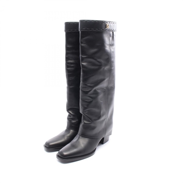 FENDI Minerva High-heeled Boots Size 39 leather Black Used Women