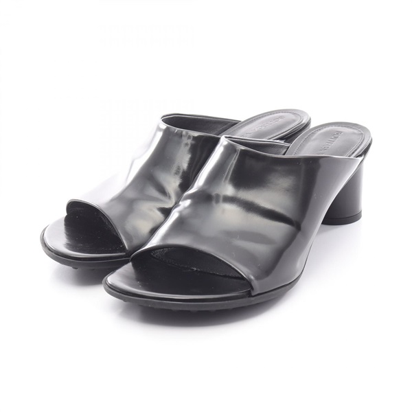 BOTTEGA VENETA Mule sandals shoes heels #37 Patent leather Black Used Women