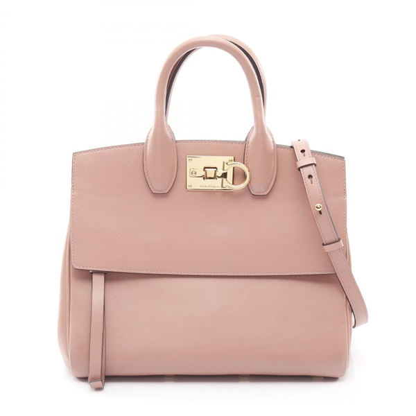 Salvatore Ferragamo Gancini Shoulder Crossbody Handbag 21 H159 leather Pink Used