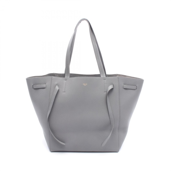 CELINE Cabas Phantom Small Tote shoulder Bag 189023 leather Gray Used Women