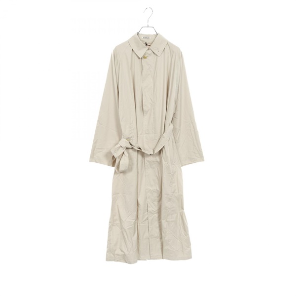 AURALEE Stainless Collar Coat A20SC02LP polyester Beige #1 Used mens