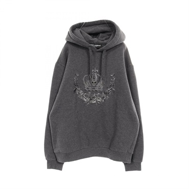 DOLCE & GABBANA Hoodie sweatshirt long sleeve tops cotton Gray Used Women #48