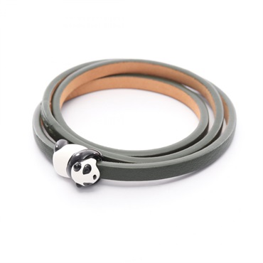 LOEWE x Suna Fujita Twist Bangle leather Green Used Women