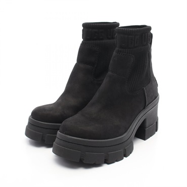 UGG Brooklyn Chelsea Boots Suede Fabric Black Used Women size US 7