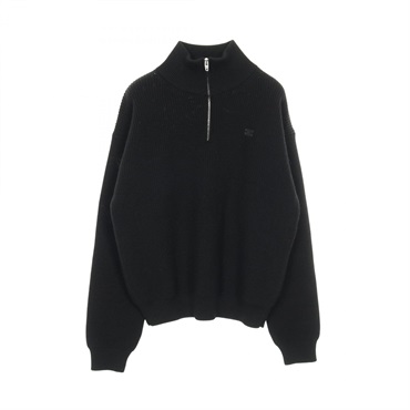 CELINE Triomphe Trucker Sweater knitwear tops wool Black Used mens size M