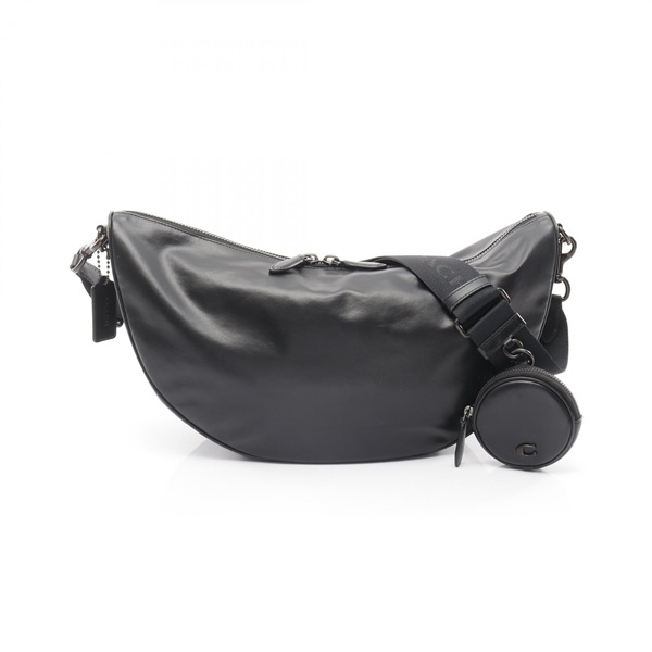 COACH Hole Soft Sling 45 Crossbody Shoulder Bag CAH86 leather Black Used mens