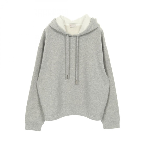 MONCLER Hoodie Cotton Polyester Gray #L Used Women
