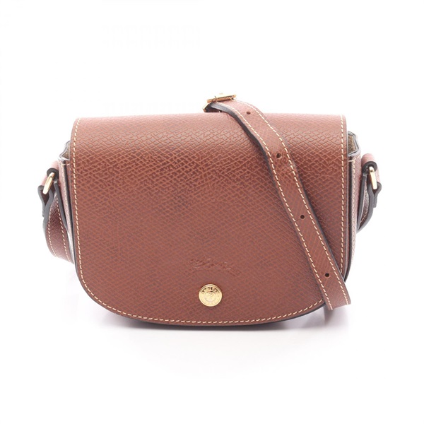 Longchamp Epure Shoulder Crossbody Bag leather Brown Used Women