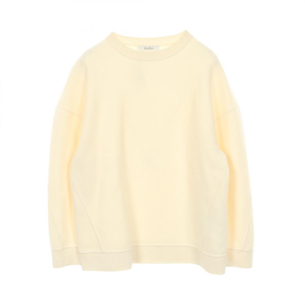 MAX MARA ELVIRA Sweatshirt long sleeve tops wool cashmere White Used Women #XS