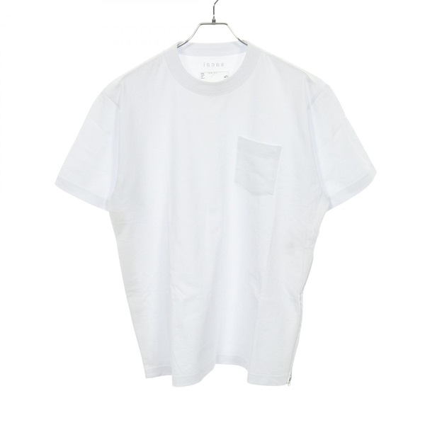 Sacai Side zip T-shirt short sleeves #3 cotton White Used mens