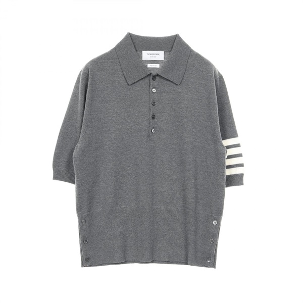 THOM BROWNE knitwaer Polo shirt #3 wool Gray Used mens