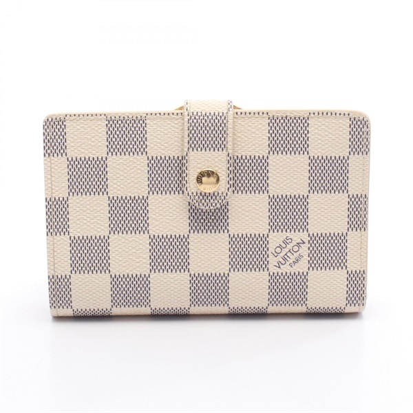 LOUIS VUITTON Portefeuille Viennois Bi-fold wallet purse N61676 Damier Azur Used