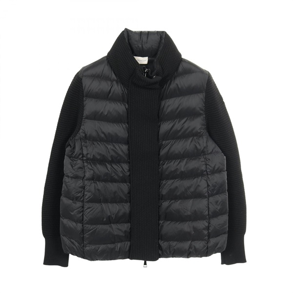 MONCLER cardigan Down jacket Nylon Black #M Used Women