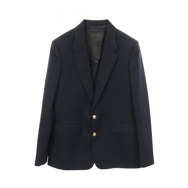CELINE Tailored Jacket Blazer Wool Navy #42 Used Women