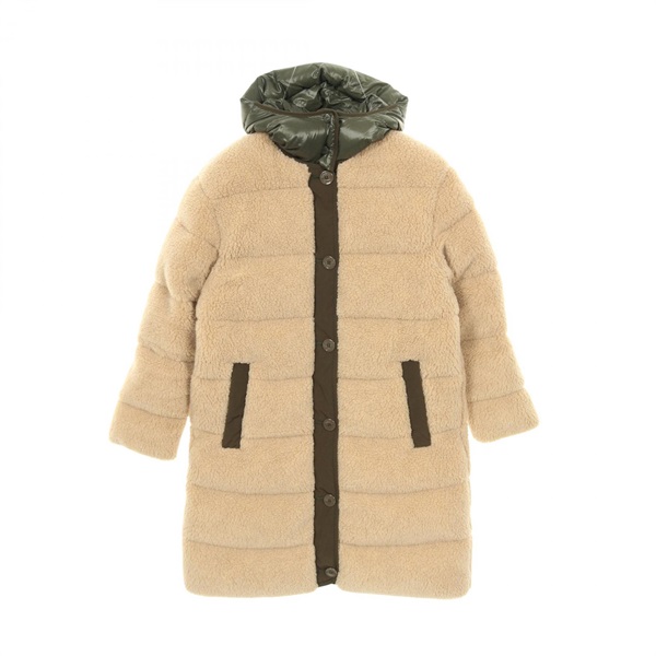 MONCLER CHARAMILLON Faux Fur Down Jacket polyester Beige #0 Used Women