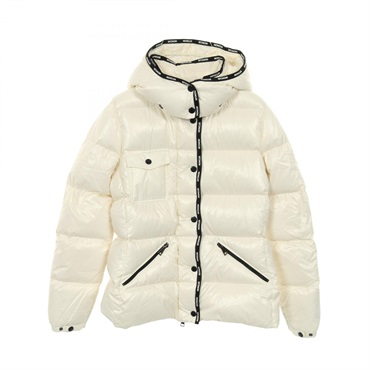 MONCLER FLUMET Down Jacket with Hood Nylon White #3 Used Women