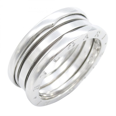 BVLGARI B-zero1 Ring 3 bands 18KWG White Gold Used unisex US size 9 #60