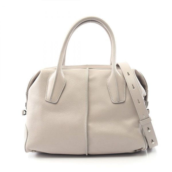 TOD'S D-STYLING BAULETTO Shoulder crossbody Handbag leather Beige Used Women