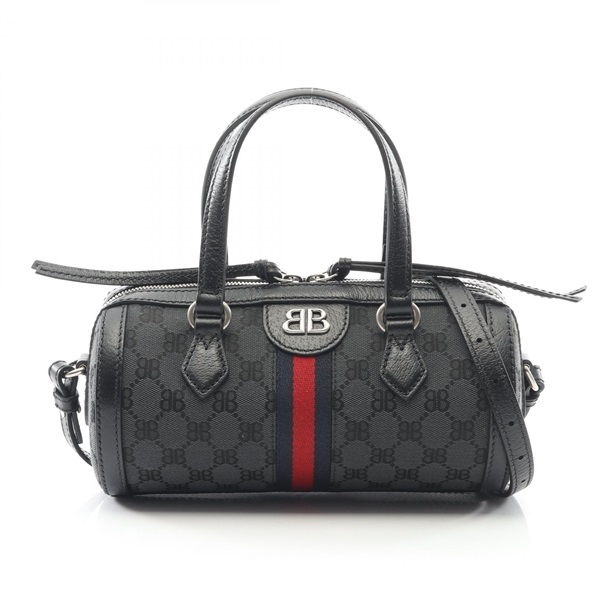 BALENCIAGA × GUCCI HACKER 2Way Shoulder Handbag 680123 canvas Black Multi