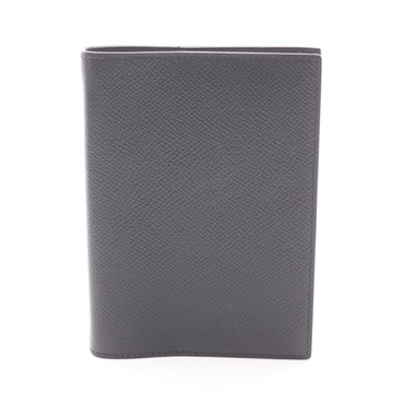 HERMES Agenda GM Notebook cover Epsom leather Black Used Women J SHW