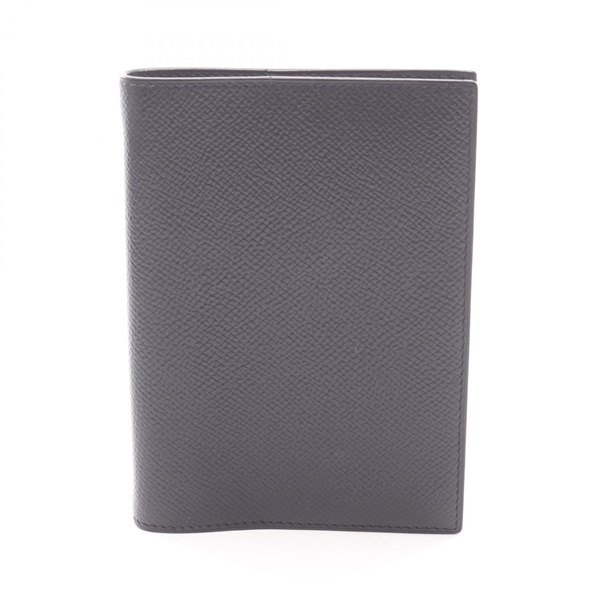 HERMES Agenda GM Notebook cover Epsom leather Black Used Women J SHW