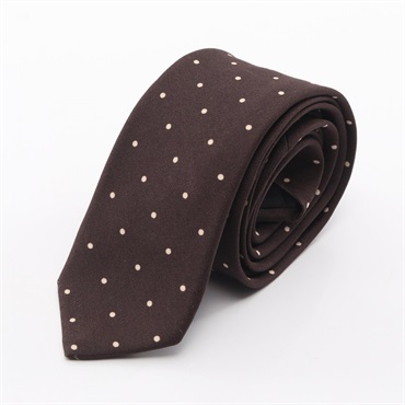 CELINE Tie silk Brown Used mens