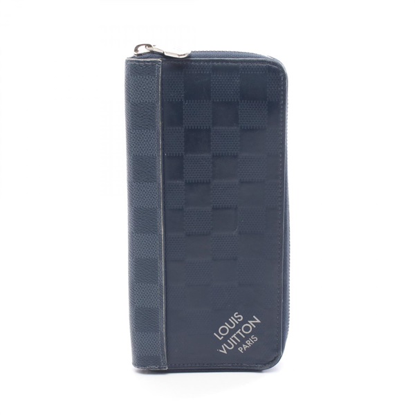 LOUIS VUITTON Zippy Vertical Around long wallet N60503 Damier Leather Infini LV