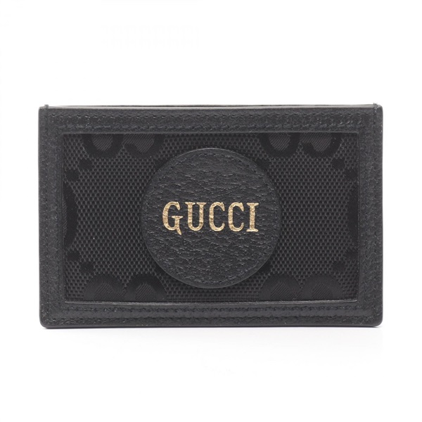 GUCCI Off the Grid GG pattern Card Case holder 625578 canvas leather Black Used