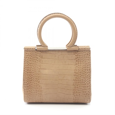 Salvatore Ferragamo Gancini Handbag AU-21 3761 leather Beige Used Women