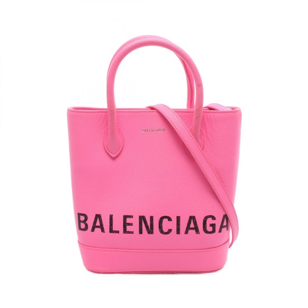 BALENCIAGA Ville XXS shoulder crossbody Handbag 569856 leather Pink Used Women