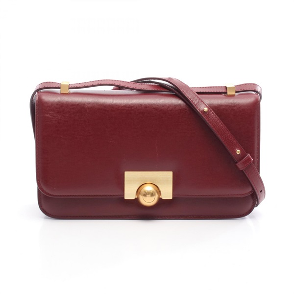 BOTTEGA VENETA The Classic Shoulder crossbody Bag leather Burgundy Used Women