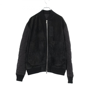 Dior Cannage Varsity Jacket Blouson Jacket Suede Nylon Black Used mens size 52