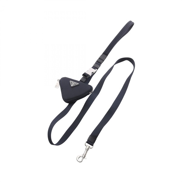 PRADA Re-Nylon Pet Lead Leash Triangle logo Nylon Navy unisex