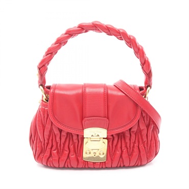 Miu Miu Materasse crossbody Handbag 5BH188_N88_F068Z_V_O leather Red Used Women
