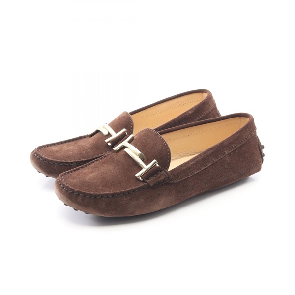 TOD'S Double T casual Shoes Suede Brown #37 Used Women