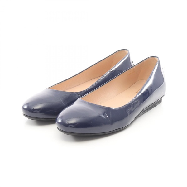 TOD'S Pumps Flat shoes #41 1/2 Patent leather Blue Used Women
