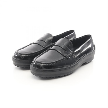 TOD'S Casual Shoes Loafers #40 1/2 Patent leather Black Used Women