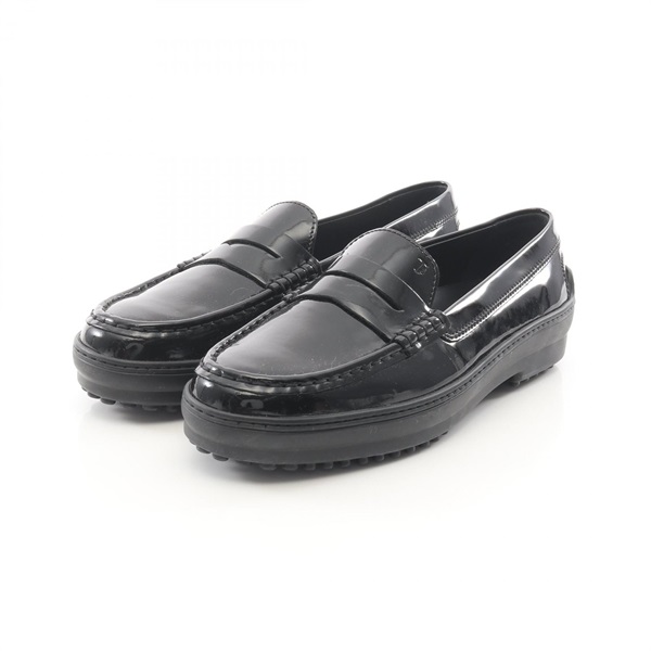 TOD'S Casual Shoes Loafers #40 1/2 Patent leather Black Used Women