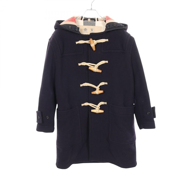 BURBERRY Duffel coat wool Nylon Navy Used mens size UK12
