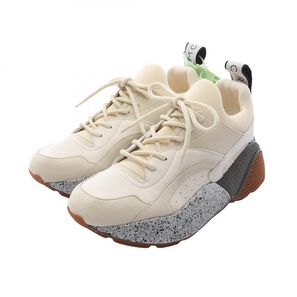 Stella McCartney ECLYPSE Sneakers Shoes #36 Synthetic leather Beige Multicolor