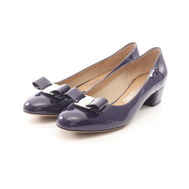Salvatore Ferragamo Vara ribbon pumps Patent leather Purple #9 Used Women