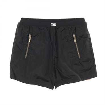 Miu Miu Technical Short Pants #38 polyester Black Women